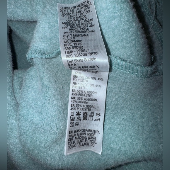 Junior's Roxy Cropped Sweater With Hoodie Blue Beach Surfer. Sz Jr L - Picture 8 of 12